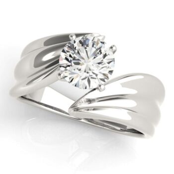 Bypass Solitaire Engagement Ring
