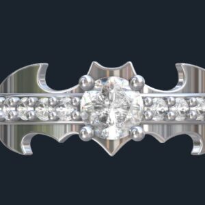 Custom Batman Engagement Rings