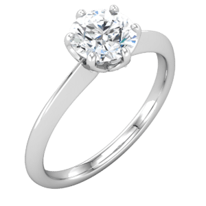 6 prong Solitaire Engagement Ring