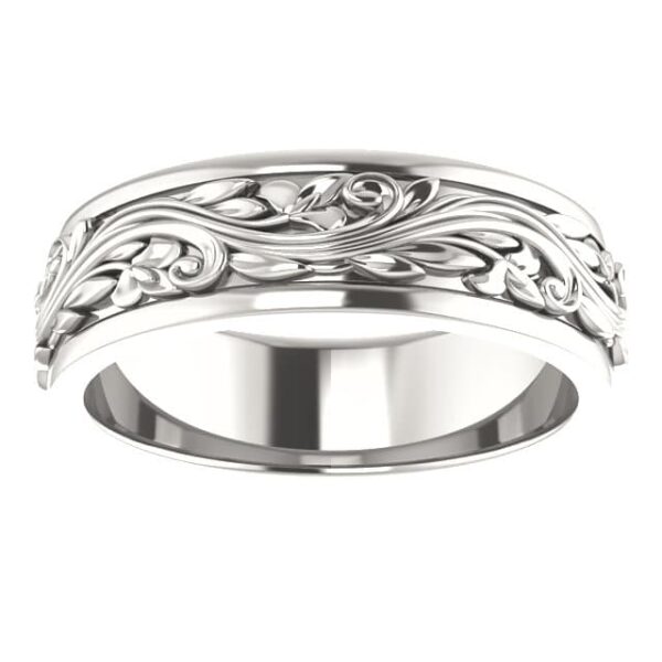 Custom Flower Wedding Ring