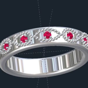 Custom Milgrained Wedding Ring