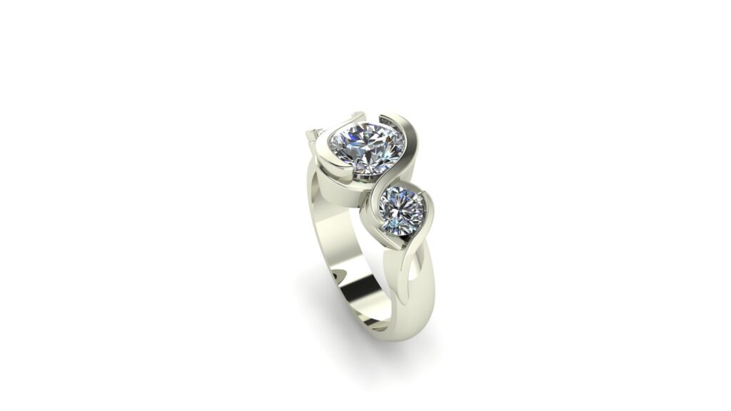 Let Us Create A Three Stone Bezel Set Engagement Ring For You