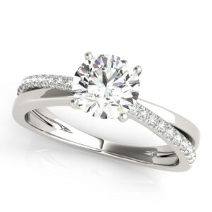 Asymmetrical Split Shank Engagement Ring