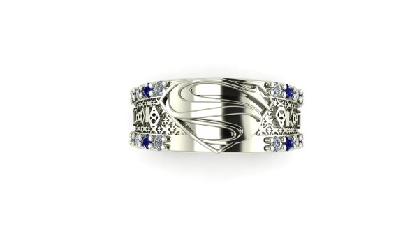 Diamond Superman Wedding Ring