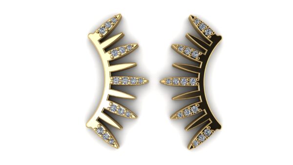Semi-Circle Diamond Earrings