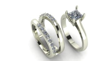 Moissanite Engagement Ring Sets