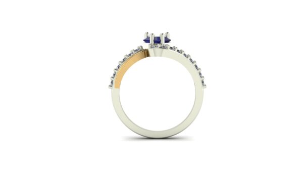 2 Tone Bypass Engagement Ring