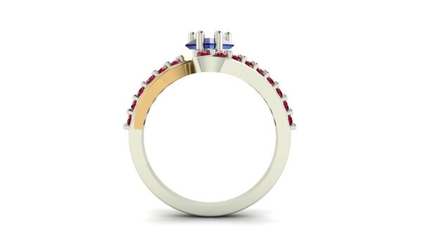 2 Tone Superman Engagement Ring