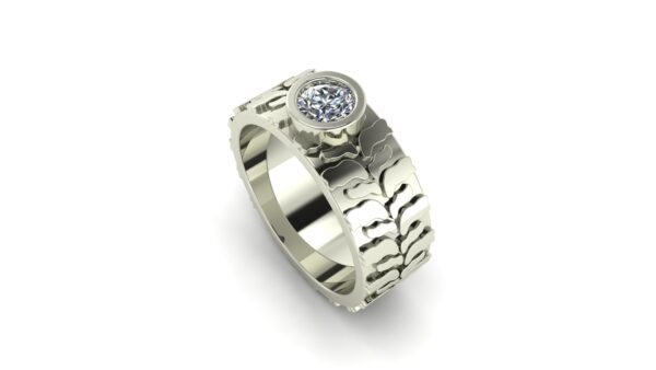 Mud Tire Tread Wedding Band